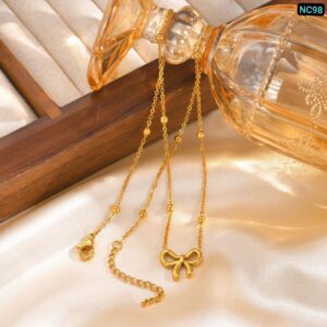 Bow Style stainless steel Necklace
