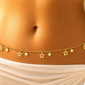 Gold Star Waist Chain  5 Years Color Guarantee 18K Gold