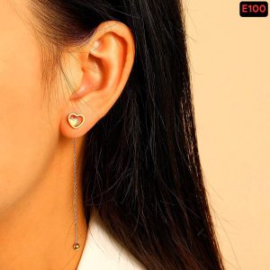 Real Gold Looking needle earringsLong: 60mm Flower Size 8mm-10mm