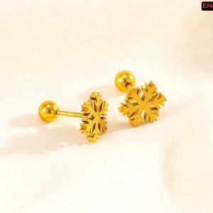 Snowfall 18K Gold Earrings