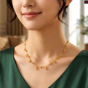 Multi Hanging Ball Gold Necklace