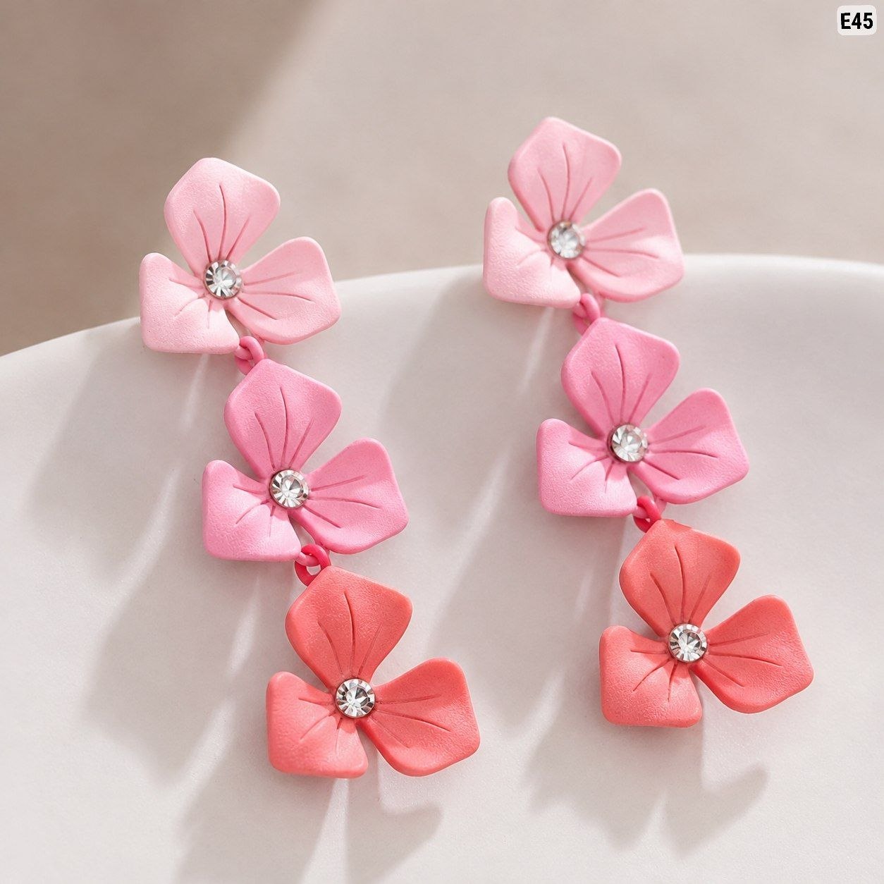 3 Flower Colorful Earrings - Image 2